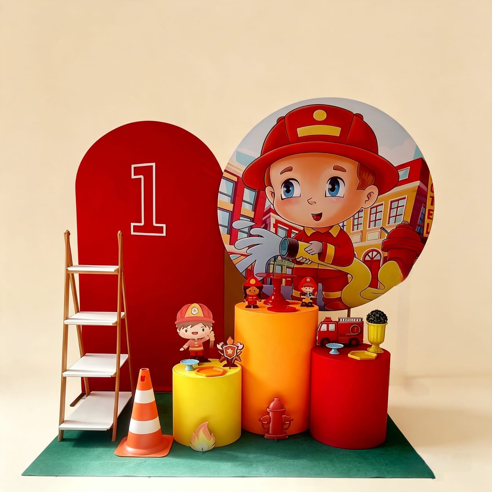 Decoração infantil com tema bombeirinho