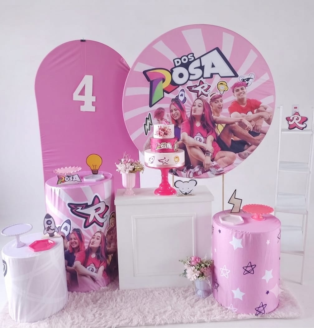 Decoração infantil com tema Dos Rosa