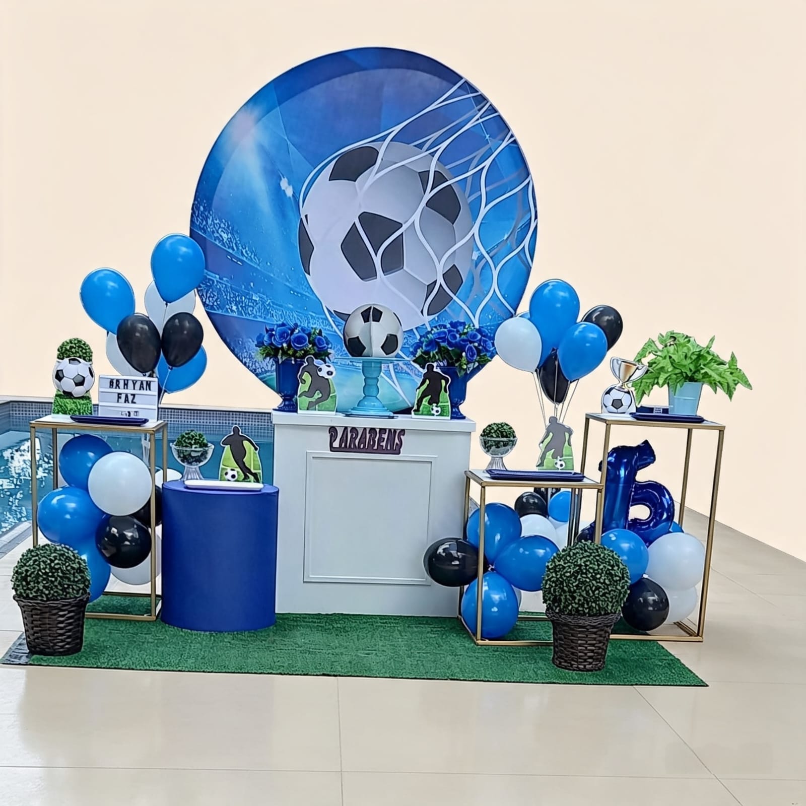 Decoração infantil com tema futebol